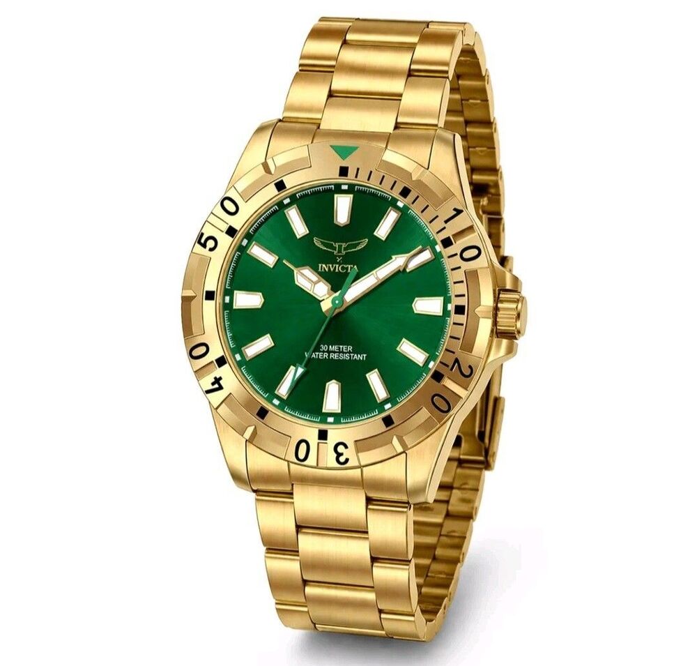 Invicta Specialty I by Invicta Men's Watch 42mm Green Dial Gold 69034 Brand New